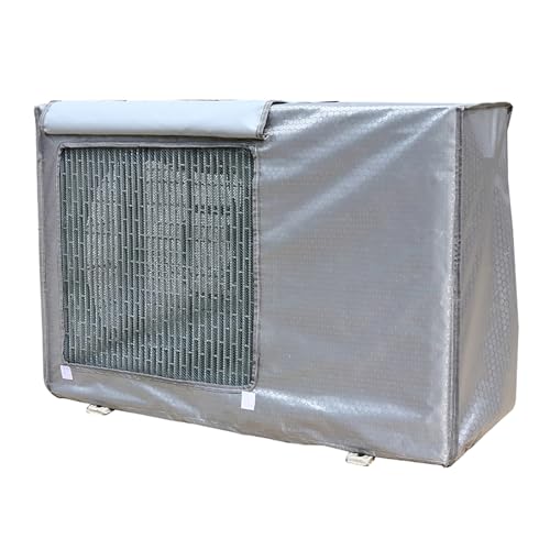 Abdeckung für Klimaanlagen im Außenbereich, 600D Oxford-Stoff, Klimaanlagen Abdeckungen, Wärmepumpen HVAC Kondensationsschutz mit Lüftungsgitter, Wasserdicht(Silver,94x36x68cm) von SBCWH