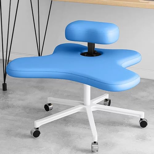 SBCWH Kniestuhl, Kniestuhl mit Gekreuzten Beinen, Meditationsstuhl für Büro oder Zuhause, Ergonomischer Sitz zur Haltungskorrektur, höhenverstellbarer Hocker (Color : Blue) von SBCWH