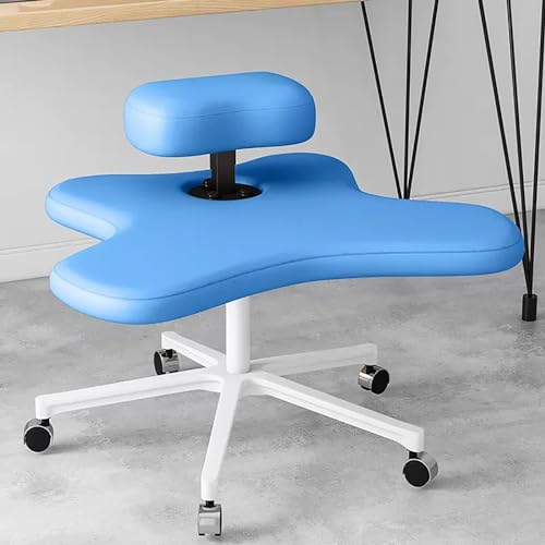 SBCWH Kniestuhl, Stuhl mit Gekreuzten Beinen und höhenverstellbar, Meditationsstuhl für Büro oder Zuhause, Ergonomischer Sitz zur Haltungskorrektur, für Entspannungstraining, Yoga (Color : Blue) von SBCWH