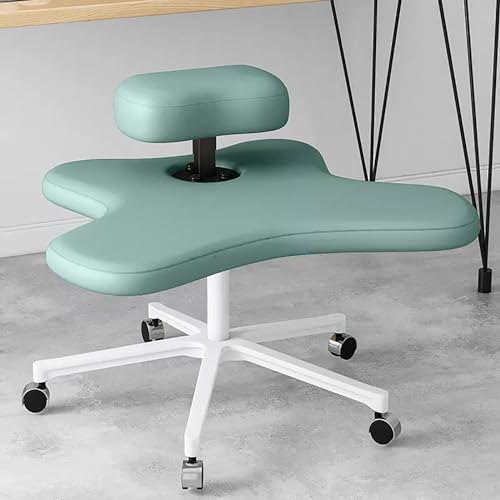 SBCWH Kniestuhl, Stuhl mit Gekreuzten Beinen und höhenverstellbar, Meditationsstuhl für Büro oder Zuhause, Ergonomischer Sitz zur Haltungskorrektur, für Entspannungstraining, Yoga (Color : Green) von SBCWH