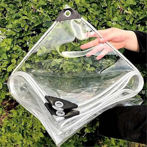 Plane mit Ösen Transparent Nach Maß Outdoor Abdeckplane Durchsichtig 0.35mm Abdeckplane Wasserdicht Klare Abdeckfolie Windschutz für Außenbereich für Camping Vordach Carport Zelt-Transparent Plane mit Ösen Transparent Nach Maß Outdoor Abdeckplane Durchsichtig 0.35mm Abdeckplane Wasserdicht Klare Abdeckfolie Windschutz für Außenbereich für Camping Vordach Carport Zelt-Transparent von SBDZSWJ