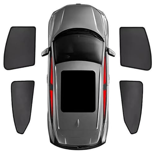 Für Hongqi H9 HS5 HS7 2019 2020 2021 2022 2023 2024 2025 snap-on Sonnenschutz Auto Sonnenblende, Sonnenschutz mit Zertifiziertem UV Schutz, Nachhaltiges Hochwertiges Schutz,E 4 Side Windows von SBHBS