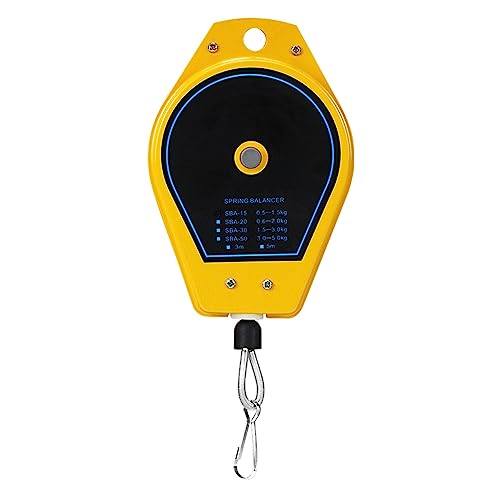 Federausgleicher， Federbalancer, Federeinziehbares Werkzeug, mit 130 cm langem Kabel und Sicherheitsschnalle aus Legierung, Metall- und Gummimaterial(3-5kg) von SBJKLYRN