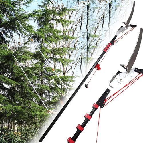 Hochentaster， Professionelle Teleskop-Hochentaster, höhenverstellbare Astsäge, Garten-Astsäge, Astschere, ausziehbarer Baumschneider(5m/16.4ft) von SBJKLYRN
