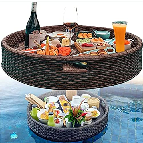 Palette， Runde schwimmende Serviertabletts for Tisch und Bar, schwimmender Getränkehalter for den Pool, for Erwachsene, schwimmendes Tablett for Pools for Servieren von Getränken(Coffee) von SBJKLYRN