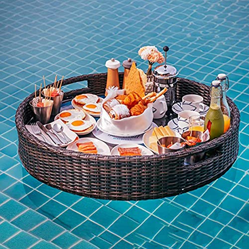 Palette， Schwimmbecken-Schwimmhilfen, schwimmendes Tablett for Pools for Erwachsene for Sandbänke, Spas, Bäder und Partys und Bars im Freien(Coffee) von SBJKLYRN