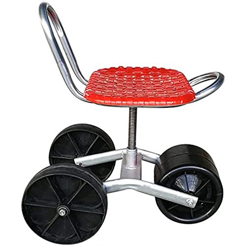 SBJKLYRN Garten-Roller， Verstellbarer Gartensitz auf Rädern, 360 Grad, mit Rückenlehne for Jäten im Garten und zur Pflege von offenem Rasen von SBJKLYRN