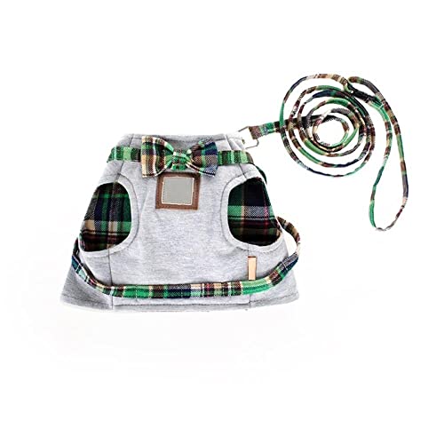 SBJKLYRN Hundegeschirr， Und Leine Grün Kleines Gehgeschirr Jacke Set M(XS) von SBJKLYRN
