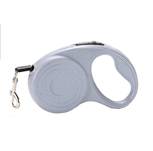 SBJKLYRN Hundeleine， Einziehbare Hundeleine, 3 m, einziehbare Hundeleinen, automatisch verstellbar, ausziehbares Nylon-Hundeleine-Seil for Welpen und Katzen, Grau(Gray) von SBJKLYRN
