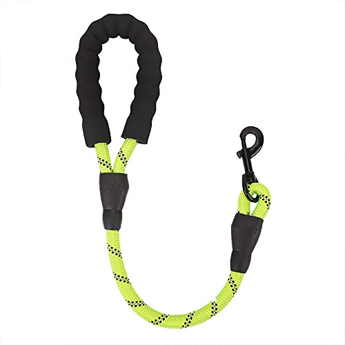 SBJKLYRN Hundeleine， Kurze Hundeleine Grüne Haustierleine Kurzes reflektierendes rundes Seil for Hundeausführer Haustierhalsband von SBJKLYRN