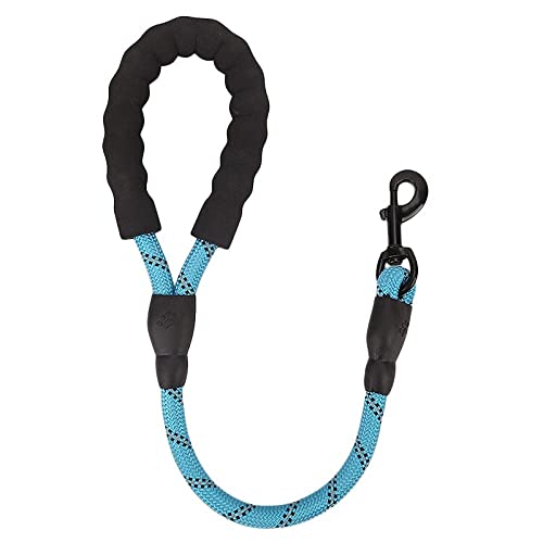 SBJKLYRN Hundeleine， Kurze Hundeleinen, Starke Haustierleine, kurzes reflektierendes rundes Seil for Hundeführer, Haustierhalsband, Kurze Hundeleine, Pink(Blue) von SBJKLYRN
