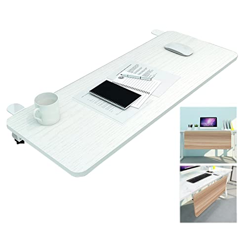 SBJKLYRN Tastaturfach， 90 ° Faltbare Tastaturablage aus Holz, mit K-Halterung, ergonomische Tischarm-Ellenbogenstütze for das Büro(White,75x25cm(30x10Inch)) von SBJKLYRN