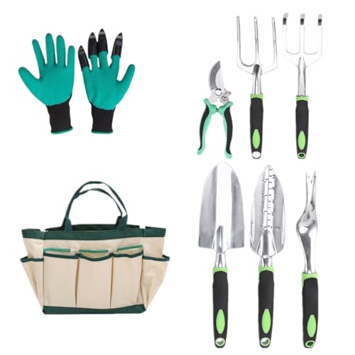 Werkzeugsatz， Rostfreies Gartenwerkzeug-Set – Premium-Gartenwerkzeuge for drinnen und draußen for Gärtner, Männer und Frauen von SBJKLYRN