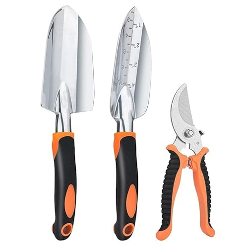 Werkzeugsatz， Rostfreies Gartenwerkzeug-Set – langlebige Gartengeräte for drinnen und draußen for Gärtner, Männer und Frauen von SBJKLYRN