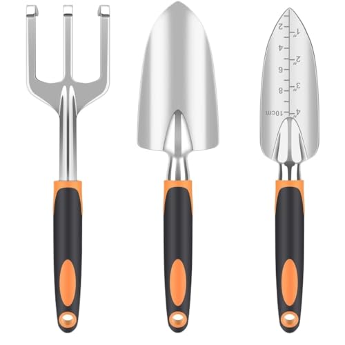 Werkzeugsatz， Rostfreies Gartenwerkzeug-Set – langlebige Gartengeräte for drinnen und draußen for Gärtner, Männer und Frauen von SBJKLYRN