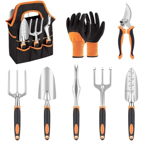 Werkzeugsatz， Rostfreies Gartenwerkzeug-Set – langlebige Gartengeräte for drinnen und draußen for Gärtner von SBJKLYRN