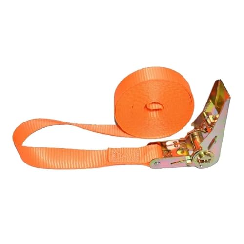 den Gurt befestigen， 1m/3/5m Frachtband Ratschenspanner Frachtwagen Festspanner Festziehen Seil for Gepäck Waren Transport Outdoor Camping(Orange 1m) von SBJKLYRN