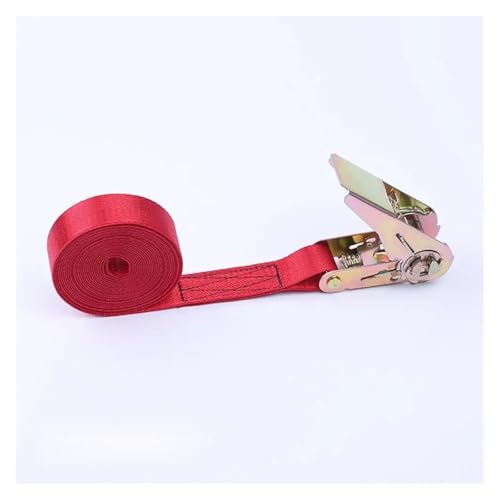den Gurt befestigen， 8 m/25 mm Ratschen-Gürtelschnalle, Zurrgurte mit Metallschnalle, Spannseil for Auto, Motorrad, Fahrrad, Gepäck, Tasche, Fracht(Rosso) von SBJKLYRN