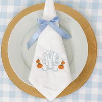 6Er Set Monogrammed Thanksgiving Kürbis Stoffservietten - Herbst Halloween Blau Grand Millennial 6Er Set Monogrammed Thanksgiving Kürbis Stoffservietten - Herbst Halloween Blau Grand Millennial von SBMonograms