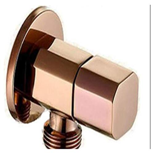 Nostalgischer Wasserhahn,Wasserhahn Garten Roségoldenes Eckventil oder mattschwarzer Wasserhahn, schwarzes oder goldenes Eck-Toilettenventil aus Messing (Color : Rose gold) von SBOJI