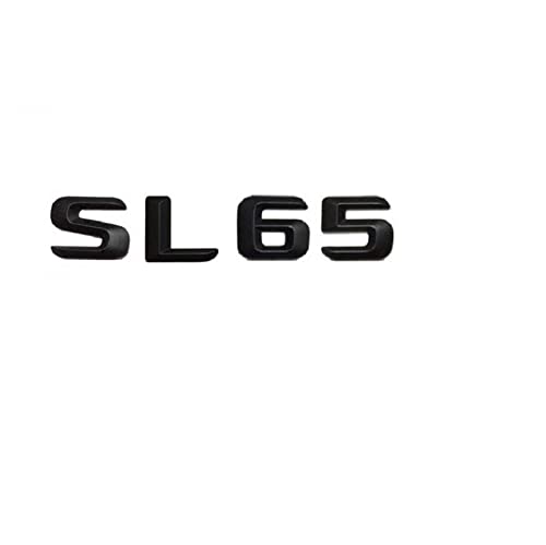 SBOJI 1 Satz mattschwarzer ABS-Kofferraum-Hecknummer-Buchstaben-Wörter-Abzeichen-Emblem-Aufkleber-Aufkleber, kompatibel mit Mercedes Benz SL65 AMG Auto-Logo von SBOJI