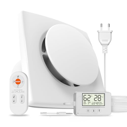 SBONNI Badezimmerlüfter 100 mm – 5-in-1 Multifunktion mit Temperatur- und Feuchtigkeitskontrolle, Fernbedienung und Echtzeit-LCD-Anzeige von Temperatur und Luftfeuchtigkeit SBONNI Badezimmerlüfter 100 mm – 5-in-1 Multifunktion mit Temperatur- und Feuchtigkeitskontrolle, Fernbedienung und Echtzeit-LCD-Anzeige von Temperatur und Luftfeuchtigkeit von SBONNI