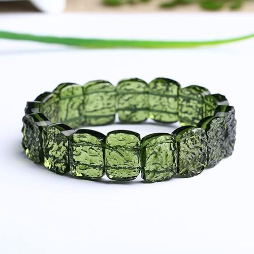 Natürliche MoldaVIT Grüne Aerolithe Tschechische Meteoriten Kristall Energie Apotropaische Heilung Chakra Schmuck Stein Geschenksammlung,SBuTTON774w von SBOTTON