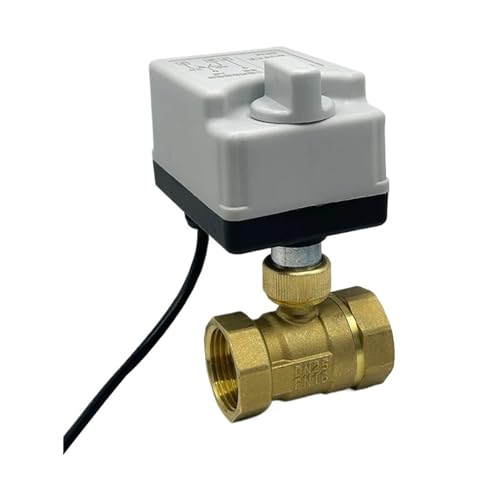 1 Zoll Two Way Motorized Ball Valve with Manual Switch 220V 12V 24V Brass Electric Ball Valve 3-Wire 2 Point Control (220VAC) von SBPVBBVJQ