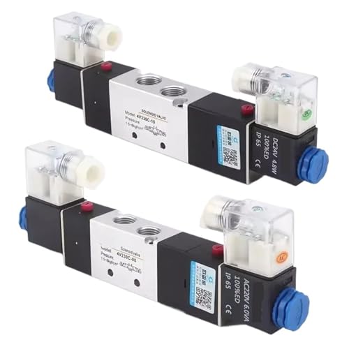Three Position Five Way Air Solenoid Valve 4V130C-06 4V230C-08 4V330C-10 4v430C-15 Pneumatic Control Valve(4V330C-10 PC6-03,AC110V) von SBPVBBVJQ