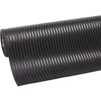 NoTrax Gummiauflage Rib ‘n’ Roll P3™, fein gerillt, BxL 10 m x 1.200 mm, schwarz von NoTrax