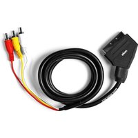 Ekon ECVSCAR3RCA15MM Videokabel-Adapter 1,5 m SCART (21-pin) 3 x RCA Schwarz von SBS