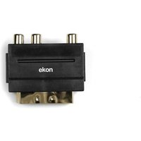 Ekon ECVSCAR3RCAFVHS Videokabel-Adapter SCART (21-pin) Schwarz von SBS