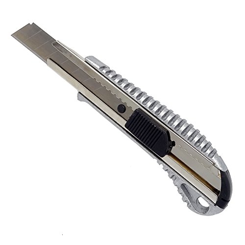 SBS Alu Profi Cuttermesser | mit 18 mm Abbrechklinge | 10 Stück | Teppichmesser Kartonmesser von SBS