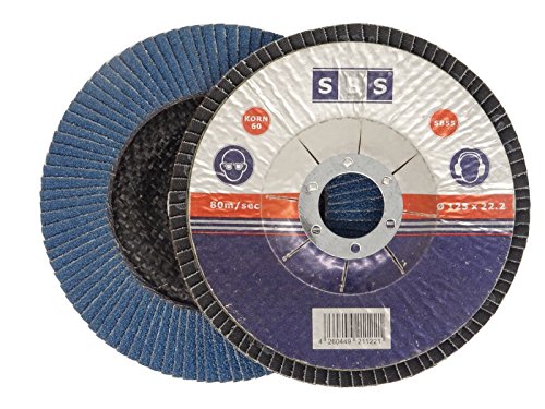 SBS Fächerscheiben | ø 125 mm | Korn 80 | 10 Stück | INOX Blau für Winkelschleifer Schleifmop SBS Fächerscheiben | ø 125 mm | Korn 80 | 10 Stück | INOX Blau für Winkelschleifer Schleifmop von SBS