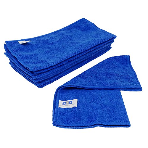 SBS Microfasertücher für KFZ | 10 Stück | 40 x 40cm | Blau wählbar von SBS