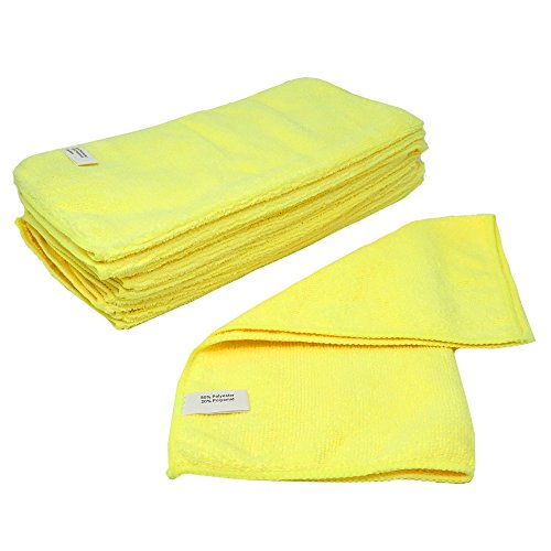 SBS Microfasertücher für KFZ | 10 Stück | 40 x 40cm | Gelb wählbar von SBS