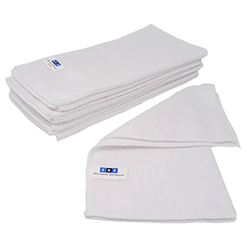 SBS Microfasertücher für KFZ | 10 Stück | 40 x 40cm | Weiss wählbar von SBS