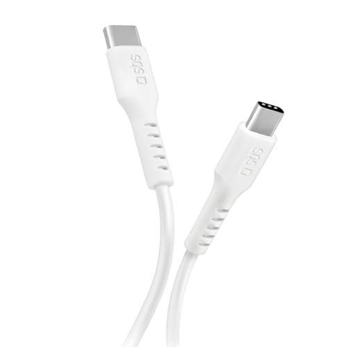 SBS USB-C Kabel 25 W Power Delivery, schnelles Aufladen und Datenübertragung 480 Mbit/s, kompatibel mit Smartphones und Tablets, Länge 1 m, Anti-Verheddern, Weiß SBS USB-C Kabel 25 W Power Delivery, schnelles Aufladen und Datenübertragung 480 Mbit/s, kompatibel mit Smartphones und Tablets, Länge 1 m, Anti-Verheddern, Weiß von SBS