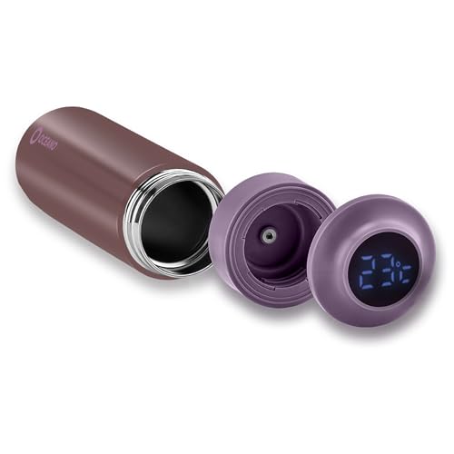Umweltfreundliche 400 ml Thermalwasserflasche mit LED-Touchscreen und Trinkerinnerungsfunktion, aus Edelstahl, IPX7, Farbe rosa von SBS