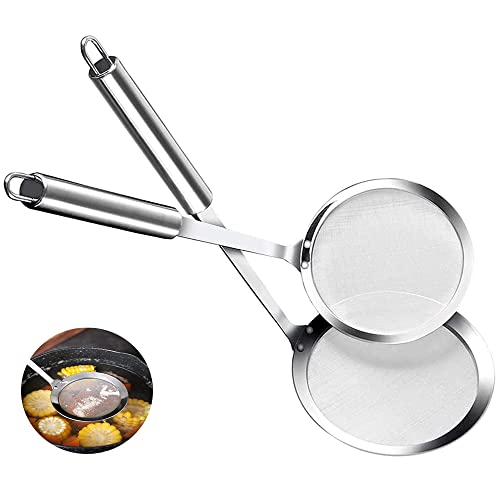 SBSB Feinmaschig Net Sieb Löffel, 2Stück Edelstahl Küchensieb Feines Sieb, Frittieren Filtern, Schöpfkelle Feinmaschig, Schaumlöffel, für Küche, Trennen Von Ölteppich, Fett, Schaum, Filteröl, Bratgut SBSB Feinmaschig Net Sieb Löffel, 2Stück Edelstahl Küchensieb Feines Sieb, Frittieren Filtern, Schöpfkelle Feinmaschig, Schaumlöffel, für Küche, Trennen Von Ölteppich, Fett, Schaum, Filteröl, Bratgut von SBSB