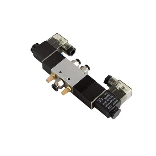4V130C-06 4V230E-08 4V330P-10 4V430C-15 Pneumatische 5 Weg Zentrum Schließen Air Magnetventil Block Verteiler Platte AC220V DC24V(4v230p-08 Ac220v,10mm fittings) von SBSSYVLMV