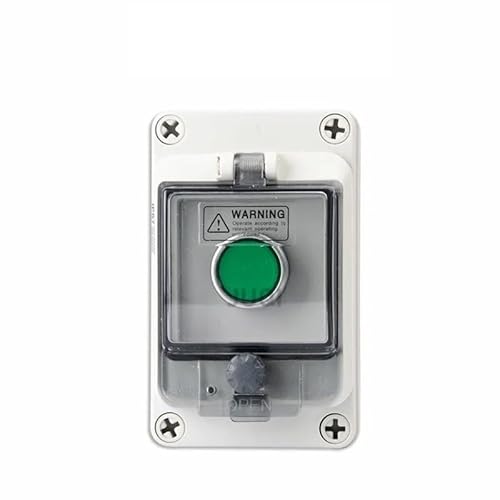Knopfknopfkasten Kunststoffschalter-Steuerkastenkasten Start Stop Wasserdichter industrieller Selbstrücksetzschutz for den Außenbereich(1) von SBSSYVLMV
