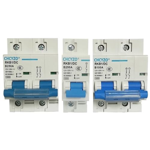 SBSSYVLMV 1P 2P DC-Leistungsschalter 12V 24V 36V 48V 96V 120V DC-Leistungsschalter Solar-Mini-Leistungsschalter 100A 150A 200A 250A Isolator-Leistungsschalter(2P,125A) von SBSSYVLMV