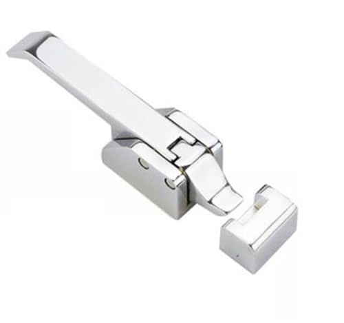 SBSSYVLMV DK615 Edelstahl-Türgriffe/Haspen/Kompressions-Türschloss mit Schnallenhebel for Backofen/Kühlschrank/Schränke/Gefrierschrank, 1 Stück(ZincAlloy withoutKey-01) von SBSSYVLMV