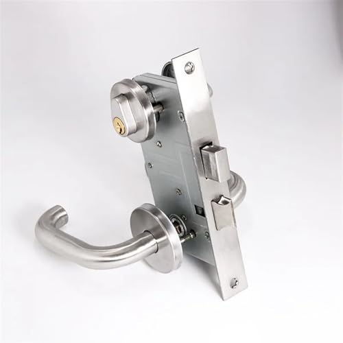 SBSSYVLMV Edelstahl Tür Feuerfeste Türschloss Innen Universal Schloss Doppel Tür Griff Schloss Haushalt Hardware 1Pcs von SBSSYVLMV