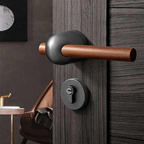 SBSSYVLMV Schloss Türschloss Griff Türgriff Schloss. Türschloss Innen Schlafzimmer Zimmer Split Holztürschloss Grün Bronze Leiser Magnetischer Türgriff 1St(Black Nickel) von SBSSYVLMV