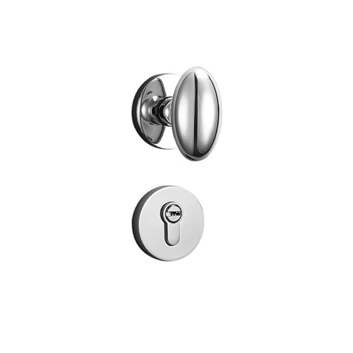 SBSSYVLMV Zimmertürschloss Silber Split Lock Innen Badezimmer Kugel Türschloss Leises Schloss Toilette Magnetisch Schlafzimmer Komplettset(Bright Chrome 7255 Magnetic) von SBSSYVLMV