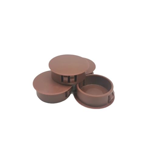 10 Stück runde Kunststoffkappen-Möbellochstopfen, Plattenlochstopfen, Möbellochstopfen (Color : Red Brown, Size : 45mm) von SBTRKT