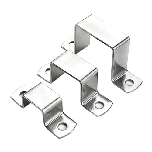 304 Edelstahl verdicktes quadratisches Rechteck M-förmiges U-förmiges Pferderücken-Rohr Sattelclip-Schnalle Throat Hoop Ohm-Rohrkarte 5 Stück(35x35mm) von SBTRKT