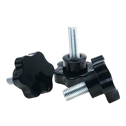 M12 M14 M16 1 Stück Gewinde Ersatzstern Handknopf Bakelit Handfestziehen Schraube Spannschraube Schwarzer Kopf Durchmesser 60mm (Color : 100mm_M14) von SBTRKT